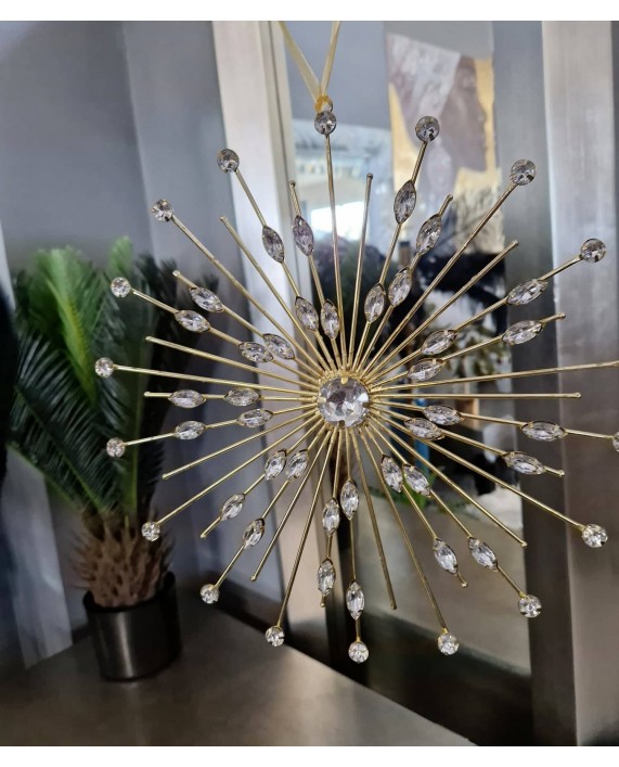Aukso spalvos eglutės žaisliukas „Gold Starburst“